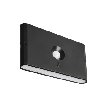 Lampa LED Aku Wolf PIR czarna 3CCT-36548