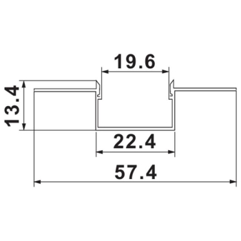 Profil Led Masterled GK 20mm 2m czarny czarny-37438