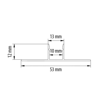 Profil Led Masterled GK do płytek 2m czarny-37443