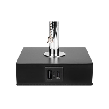 Lampa biurkowa Boro E27 1x USB-A + 1x USB-C-37536