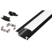 Profil Led Masterled wpuszczany 2m czarny mleczny-37652