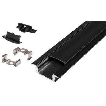 Profil Led Masterled wpuszczany 2m czarny czarny-37618