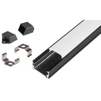 Profil Led Masterled slim 2m czarny mleczny-37746