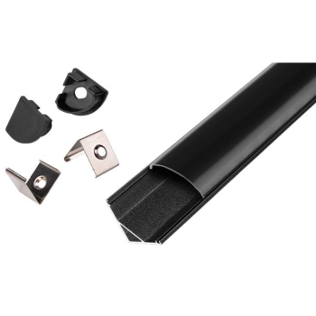 Profil Led Masterled kątowy 2m czarny czarny-37873
