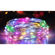 Łańcuch LED świąteczny USB 100 LED 10m RGB-38144