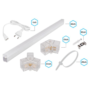 Lampa LED Hexagon 11S 368W 336x238cm zestaw 6500K-38106