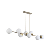 Oprawa wisząca E27 Bali-12 120cm x8 beż+złoty-38662