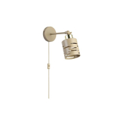 Kinkiet E27 LED Elen ruchomy x1 beż+złoty wtycz-38692