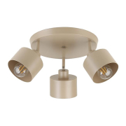 Kinkiet E27 LED Elza ruchomy x3 beżowy okrągły-38694