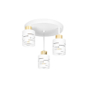 Kinkiet E27 LED Elen x3 biały+złoty okrągły-38719