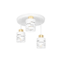 Kinkiet E27 LED Elen x3 biały+złoty okrągły-38723