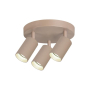 Kinkiet GU10 LED Lucerno ruchomy x3 beż okragły-38762