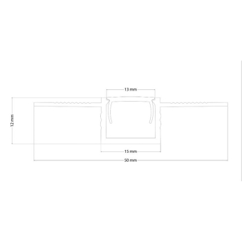 Profil LED PCV 50x12 Wpuszczany GK biały 2m Mleczn-39019
