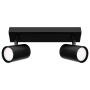 Kinkiet GU10 LED Richi ruchomy x2 czarny-39191