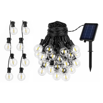 Girlanda LED solarna 20m 20x E12 2700K pilot-39324