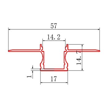 Profil Led Masterled GK 12mm-2 2m czarny mleczny-39455