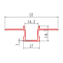 Profil Led Masterled GK 12mm-2 2m czarny mleczny-39455