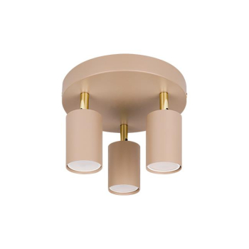 Kinkiet GU10 LED Bardo ruchomy x3 beż+złoty okragł-39833