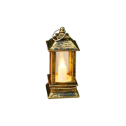 Latarnia LED  9cm 1800K 3xAG10 płomień brąz-39910