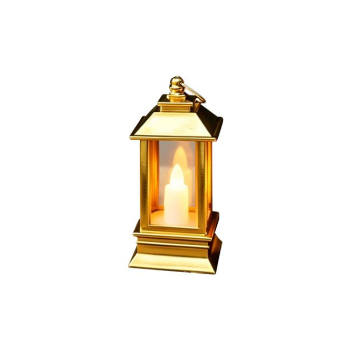 Latarnia LED  9cm 1800K 3xAG10 płomień brąz-39911