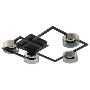Żyrandol LED GX53 Glossy x4 czarny dymiony-39951
