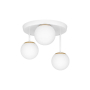 Kinkiet E27 LED Bali-12 29cm x3-2 biały+złoty-39988