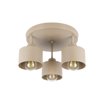Kinkiet E27 LED Elza ruchomy x3 beżowy okrągły-40185