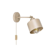 Kinkiet E27 LED Elza ruchomy x1 beżowy wtyczka-40201