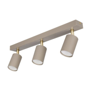 Kinkiet GU10 LED Bardo ruchomy x3 beż+złoty-40225