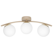 Żyrandol LED E27 Bali-12 51cm x3 beż+złoty-40229