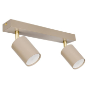 Kinkiet GU10 LED Bardo ruchomy x2 beż+złoty-40274
