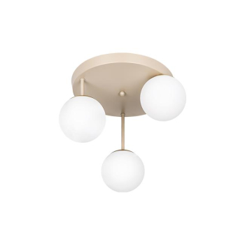 Kinkiet E27 LED Bali-12 29cm x3-2 beż+złoty-40222