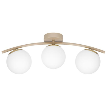 Żyrandol LED E27 Bali-12 51cm x3 beż+złoty-40229