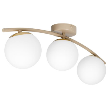 Żyrandol LED E27 Bali-12 51cm x3 beż+złoty-40230
