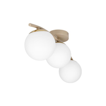 Żyrandol LED E27 Bali-12 51cm x3 beż+złoty-40231