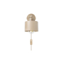 Kinkiet E27 LED Elza ruchomy x1 beżowy wtyczka-40203