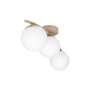 Żyrandol LED E27 Bali-12 51cm x3 beż+złoty-40231