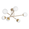 Żyrandol LED E27 Bali-12 74cm x6 beż+złoty-40325
