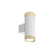 Kinkiet GU10 LED Glamour DUO okrągły biały+złoty-40384