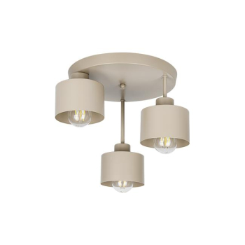 Kinkiet E27 LED Elza x3 beżowy okrągły-40322