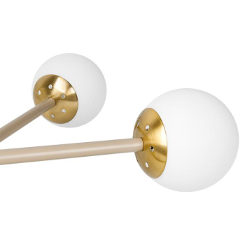 Żyrandol LED E27 Bali-12 74cm x6 beż+złoty-40328