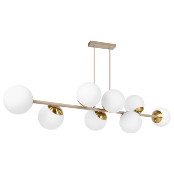 Oprawa wisząca E27 Bali-12 120cm x8 beż+złoty-40339