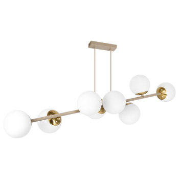 Oprawa wisząca E27 Bali-12 120cm x8 beż+złoty-40340