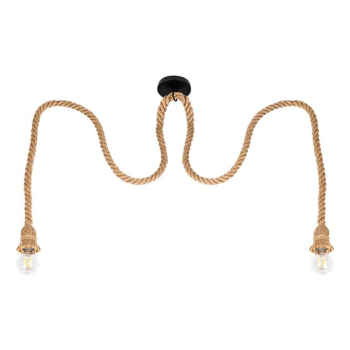 Oprawa wisząca E27 Sznur 120cm x2 czarna-40352