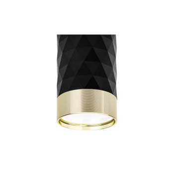 Kinkiet GU10 LED Glamour DUO okrągły czarny+złoty-40383