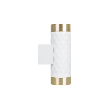 Kinkiet GU10 LED Glamour DUO okrągły biały+złoty-40386