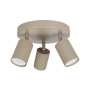Kinkiet GU10 LED Lucerno ruchomy x3 beż okragły-40306