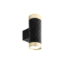 Kinkiet GU10 LED Glamour DUO okrągły czarny+złoty-40380