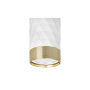 Kinkiet GU10 LED Glamour DUO okrągły biały+złoty-40387