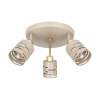 Kinkiet E27 LED Elen ruchomy x3 beż+złoty okrąg-40457